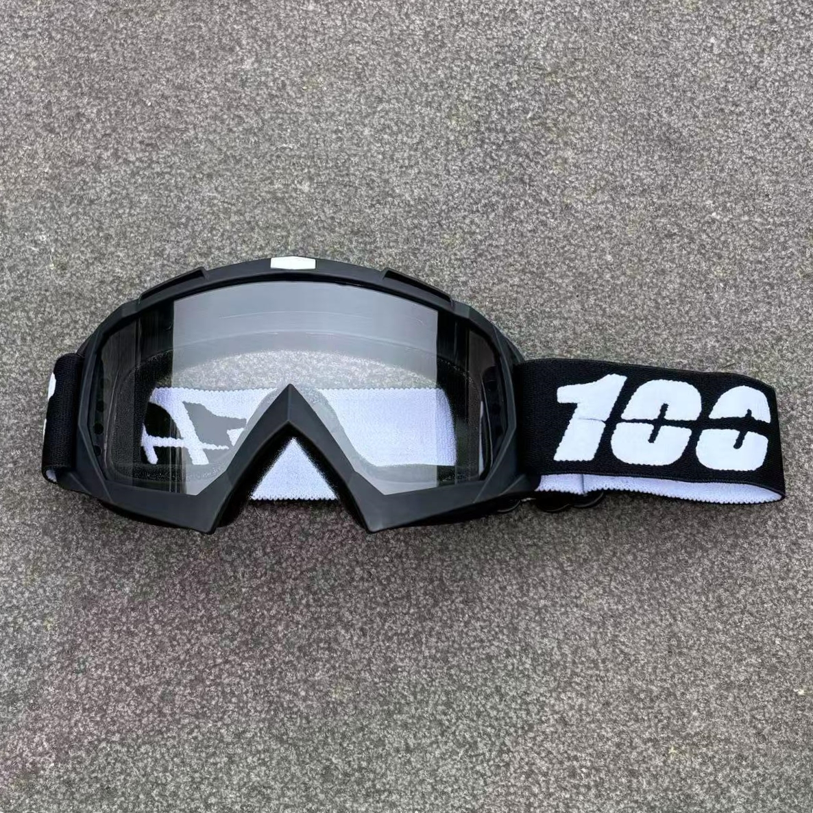 100 motorcykelglasögon motocrossglasögon terrängsolglasögon för män mtb atv mask vindtät skydd cykelglasögon racingglasögon: Blå
