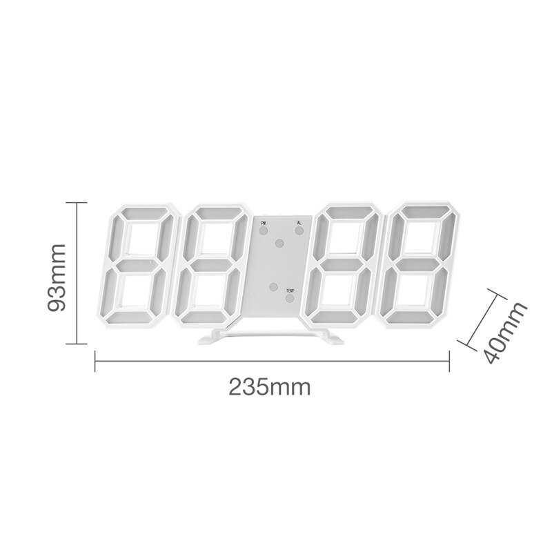 3D Led Digitale Wandklok Modern Grote Elektronische Klokken Backlight Desktop Tafel Klok Voor Woonkamer Home Decoratie