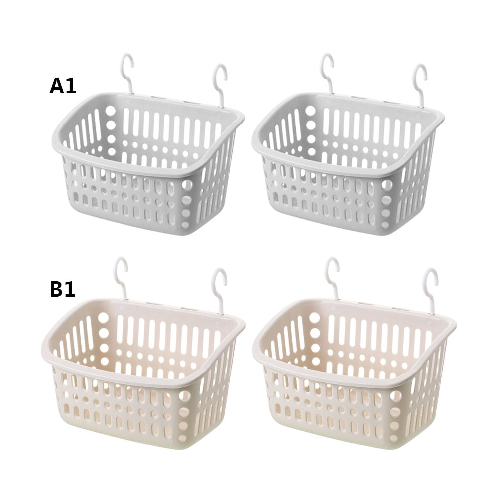 2 stk plast hængende kurv elegant minimalistisk køkken badeværelse artikel organizer opbevaringskurv