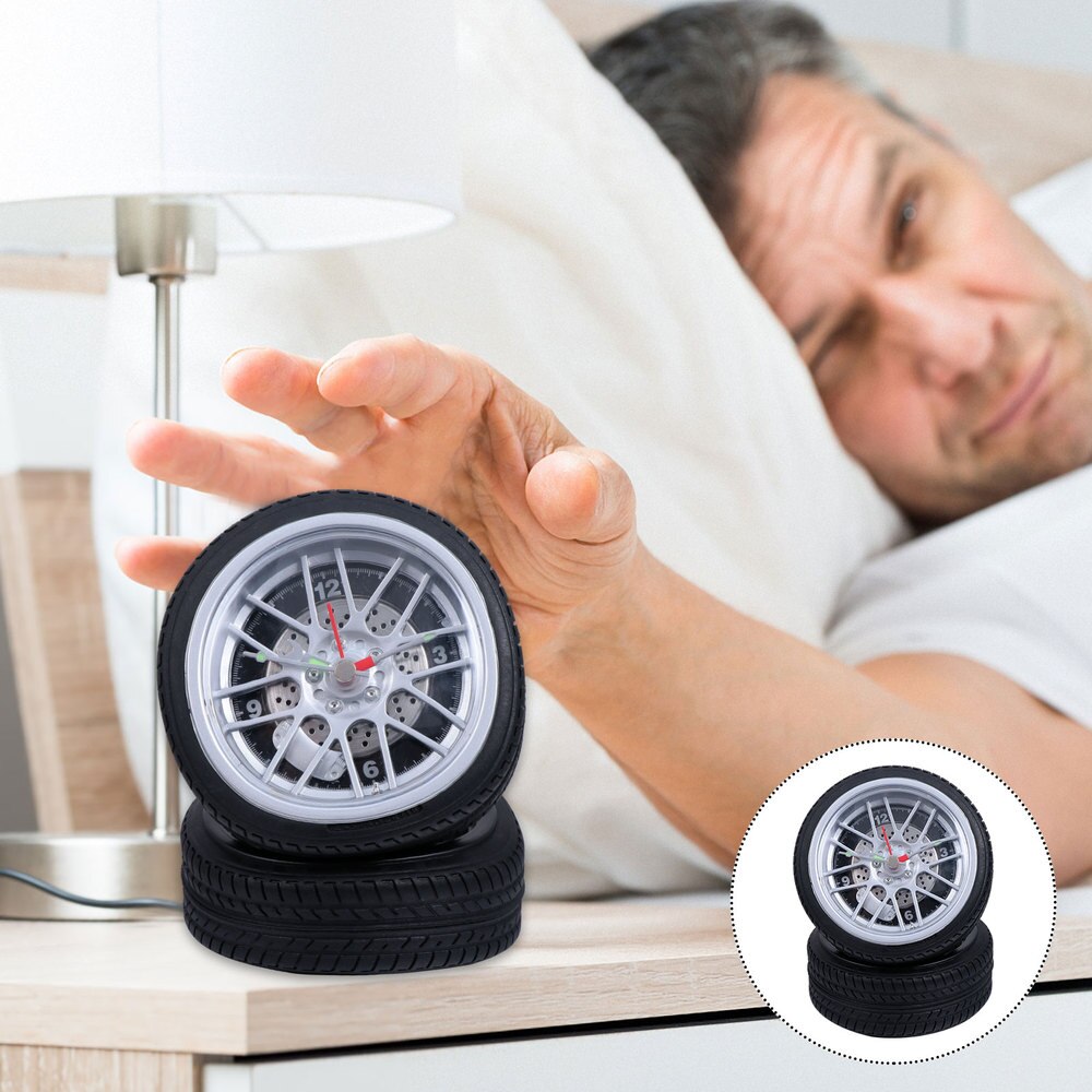 Tire Alarm Clock Decorative Clock Bedside Clock Tyre Clock