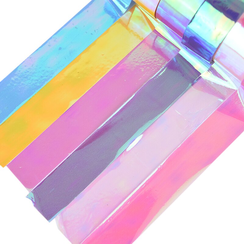 1pc 1.5*500cm rytmisk gymnastik dekoration holografisk prismatisk glitter tape bøjler stick gradient tape gymnastik tilbehør