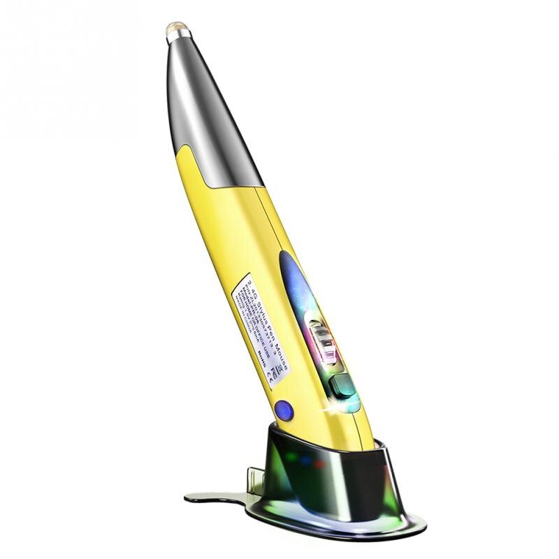 Accessories Ergonomic Wireless Optical Mouse Pen Mini Mice 2.4G USB Pocket Rechargeable Right Left Hand Portable Home Office: Yellow