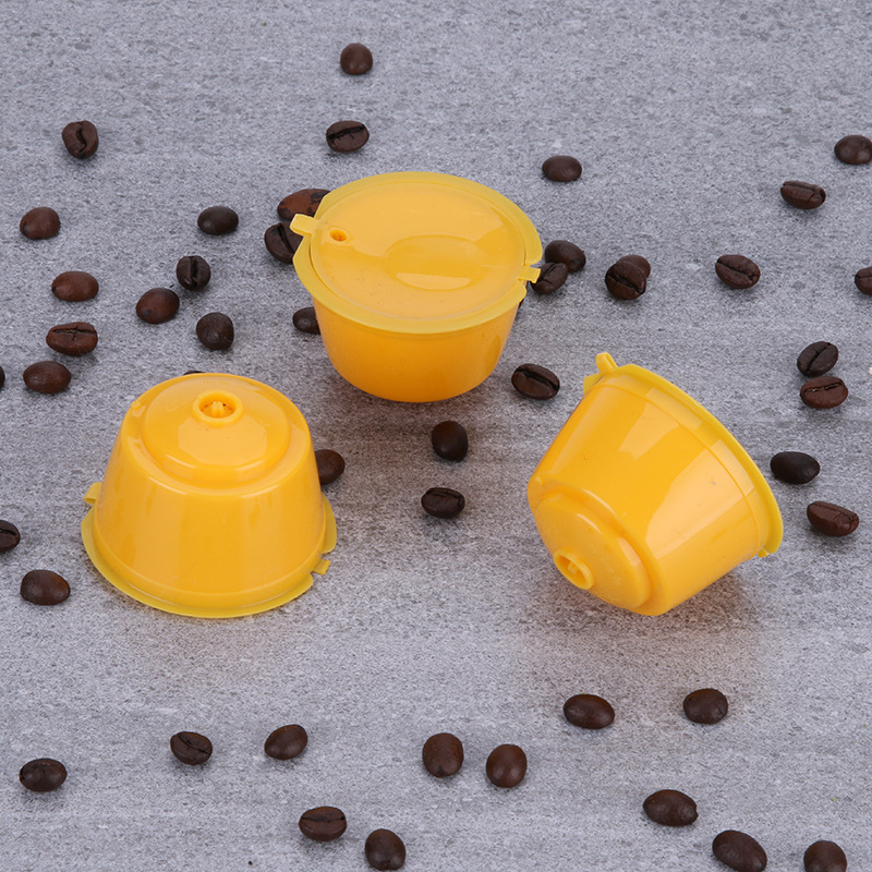 3 unids/lote cápsula de café Dolce Gusto reutilizable verde, cápsulas de cestas de filtro de café Dolce Gusto compatibles recargables de plástico