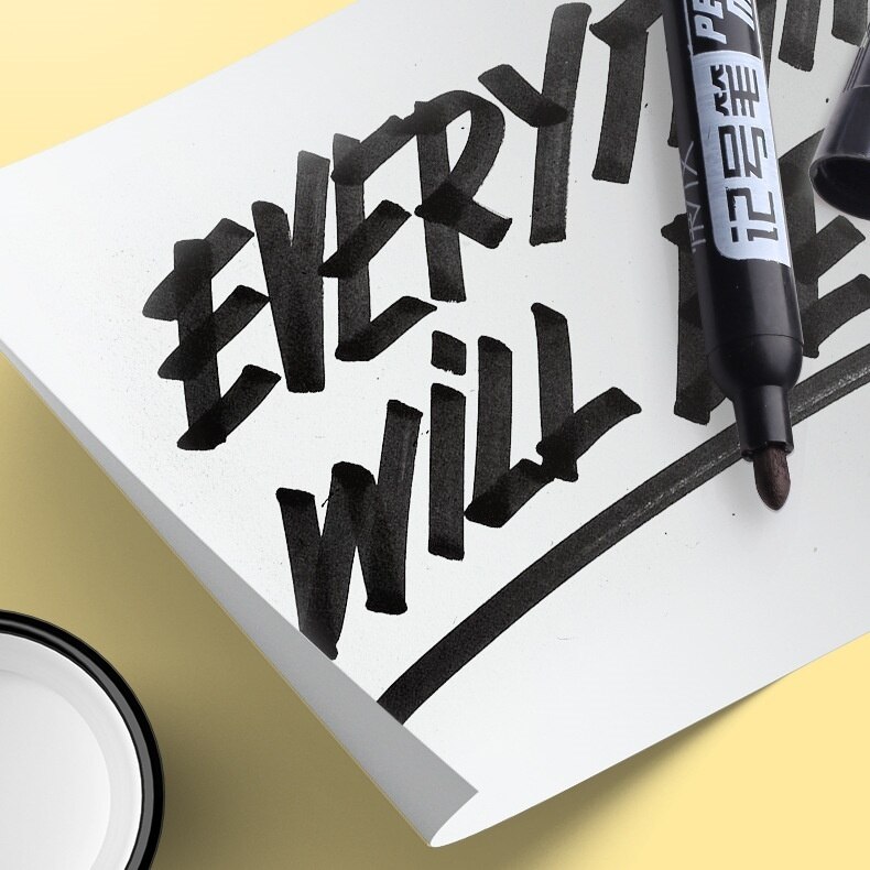 12 pcs Permanent Markers, Fine Point, Black/Red