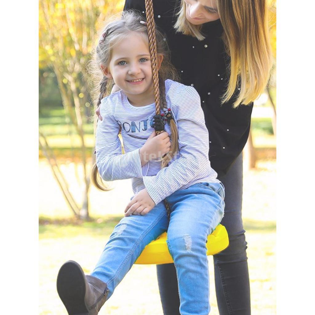 Asiento de disco para columpio, cuerda de mono, Columpio de árbol, seguridad para interiores y exteriores, Disco de plástico