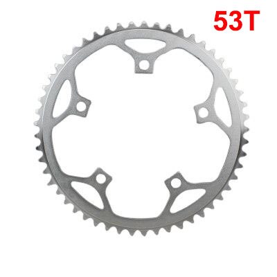 BCD130 39T 44T 48T 53T Fixed Gear Bike Single Folding Bike Chainring Road Bicycle Chain Wheel Bicycle Bike Parts Accessories: light yellow