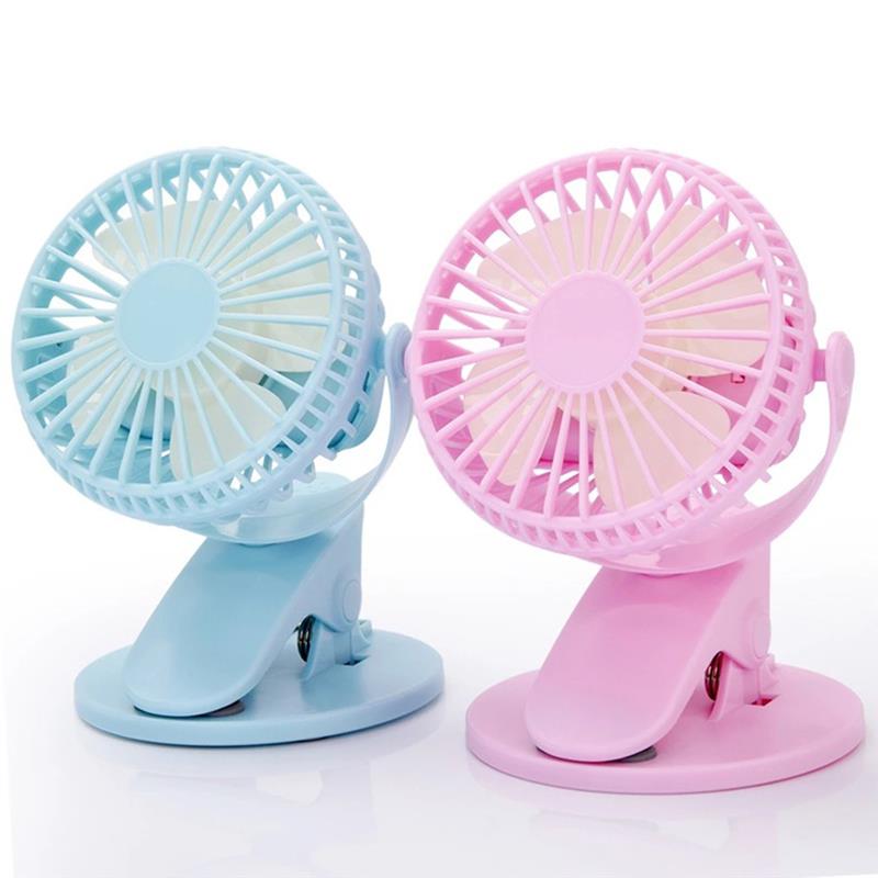 Portable USB Type Table Fan Clip-on Rechargeable Cooling Mini Desk Fan 360 Degree Rotation Adjustable 3 Speeds Clip-on Fan