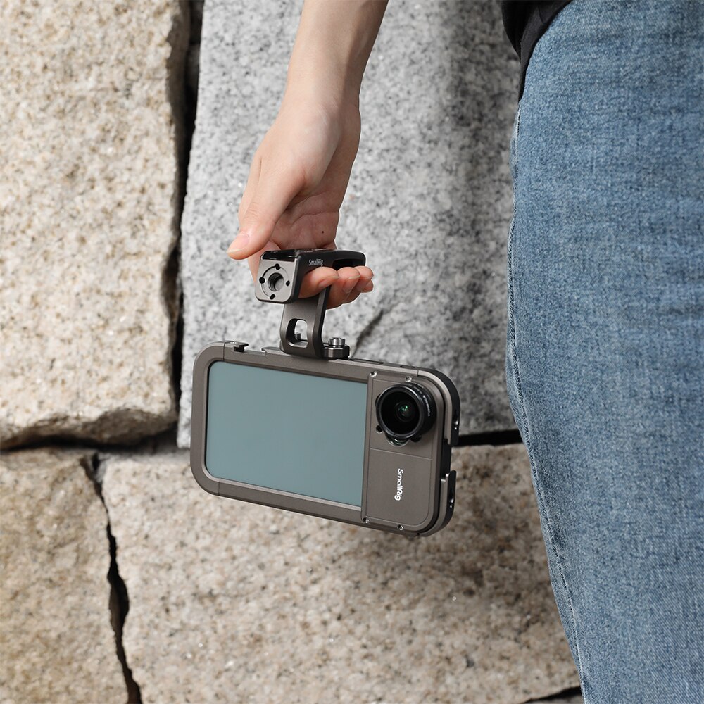 SmallRig-jaula móvil para iPhone 11 Pro Max, versión con lente roscada de 17mm, protección con soportes para zapata fría, disparo Vlog-2777