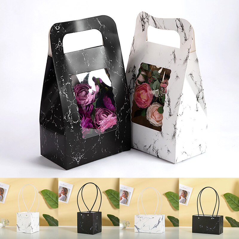 Flower Box Handbag Bouquet Packaging Show Window Bag DIY Supplies Cardboard Boxes