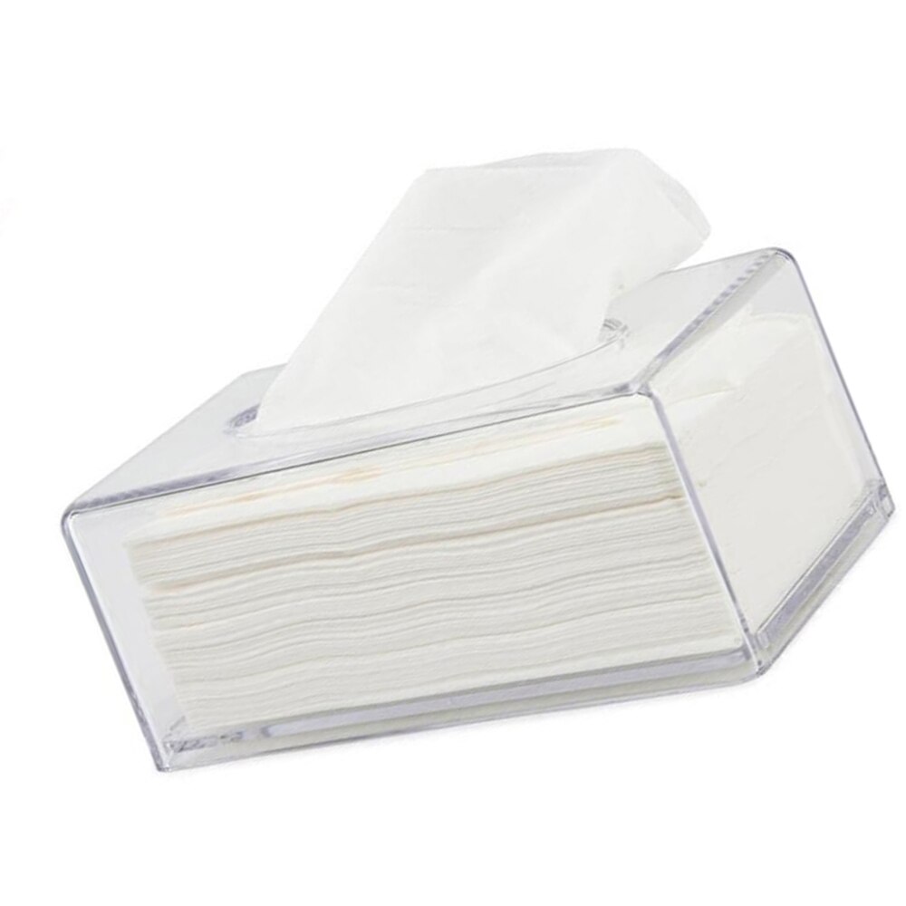 Facial Acrylic Tissue Box Clear Tissue Box Cover Rectangular Napkin Car Office Paper Holder Tissue Dispenser