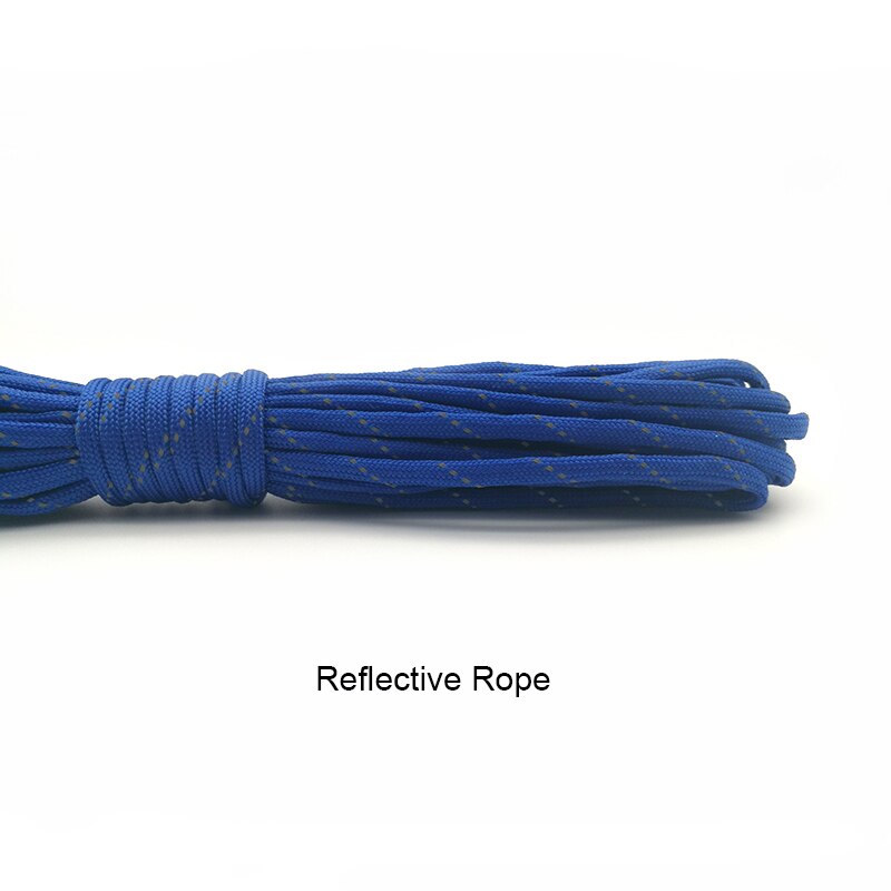 Reflekterande paracord 550lb 7 tråd 100ft 100 fot /31 meter överlevnad 7 tråd fallskärm paracord 550 fallskärm fallskärm: Blå / 10m
