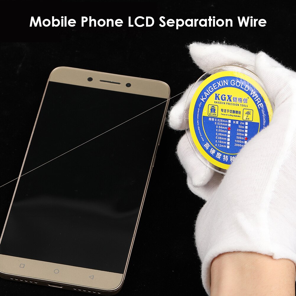 0.035Mm/0.04Mm/0.05Mm/0.06Mm Mobiele Telefoon Screen Scheiden Draad 500M Glas Snijden lijn Voor Iphone Samsung Telefoon Reparatie Tools