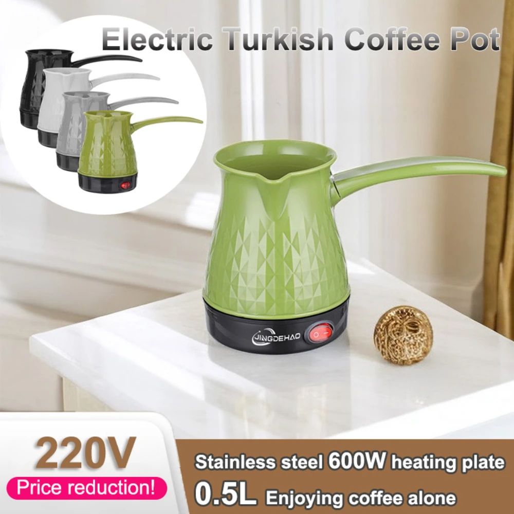 Mini Electric Turkish Coffee Pot, Chaleira 1 Pessoa Espresso, 220V, Casa, Calor De Leite, Chá Moka, Barista Café Acessórios, 2-6Cups