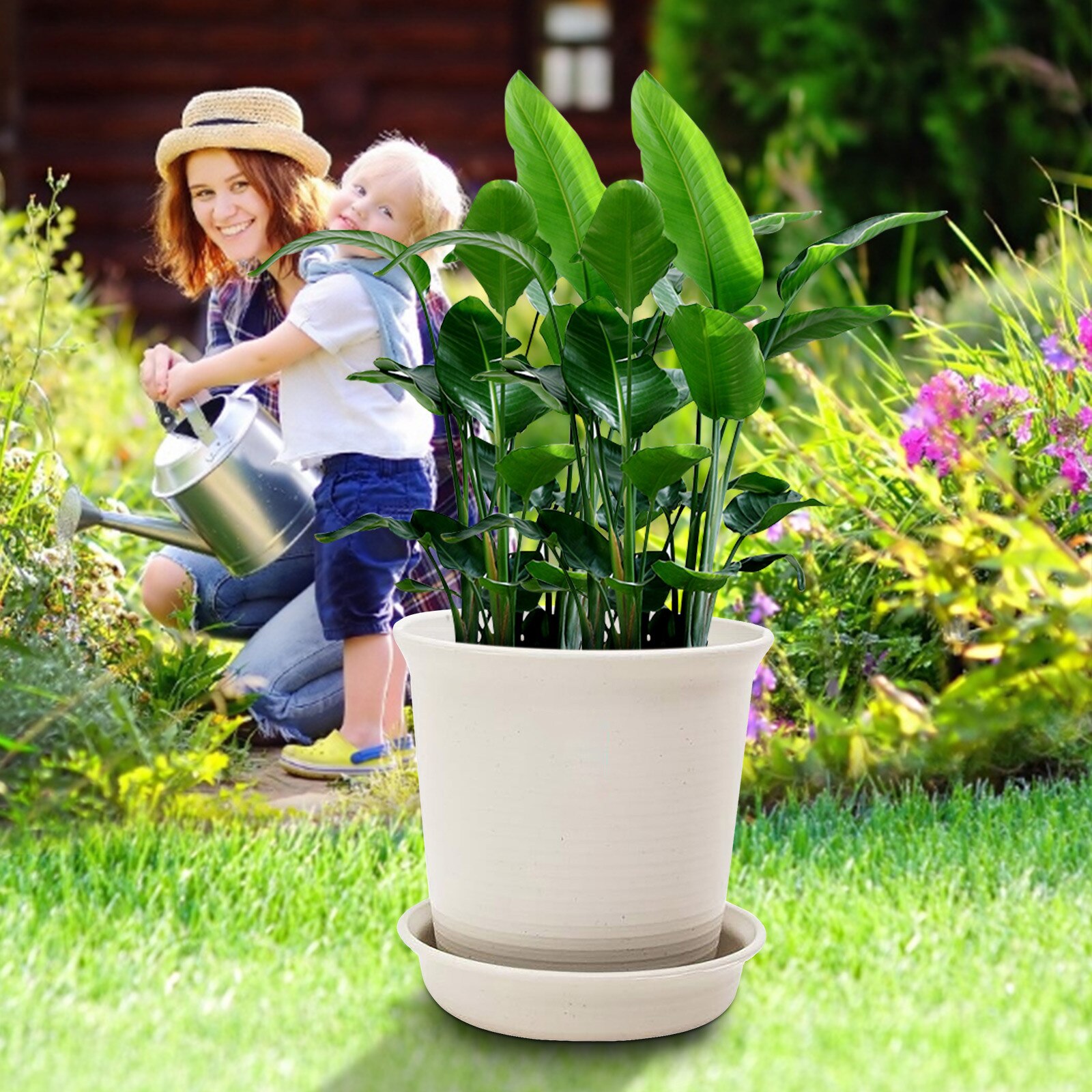 25 # Draagbare Bloempot Balkon Tuin Bloempot Muur Bloem Trog Thuis Pot Plant Houder Huis Tuin Balkon Decoratie