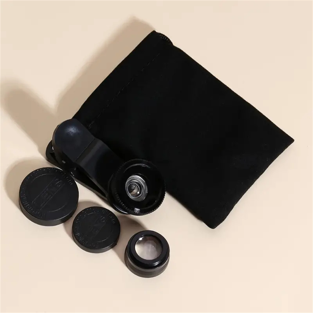 Kit de lentes de cámara ojo de pez Universal 3 en 1, lentes Macro gran angular para teléfono inteligente, lupa con Clip, accesorio de fotografía móvil