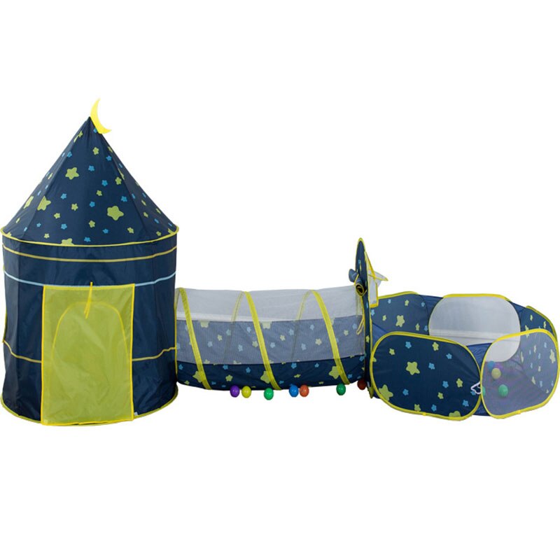 3 in 1 tenda per bambini casa giocattolo palla piscina portatile bambini Tipi tenda Tunnel strisciante piscina palla Pit House tenda rimovibile per bambini