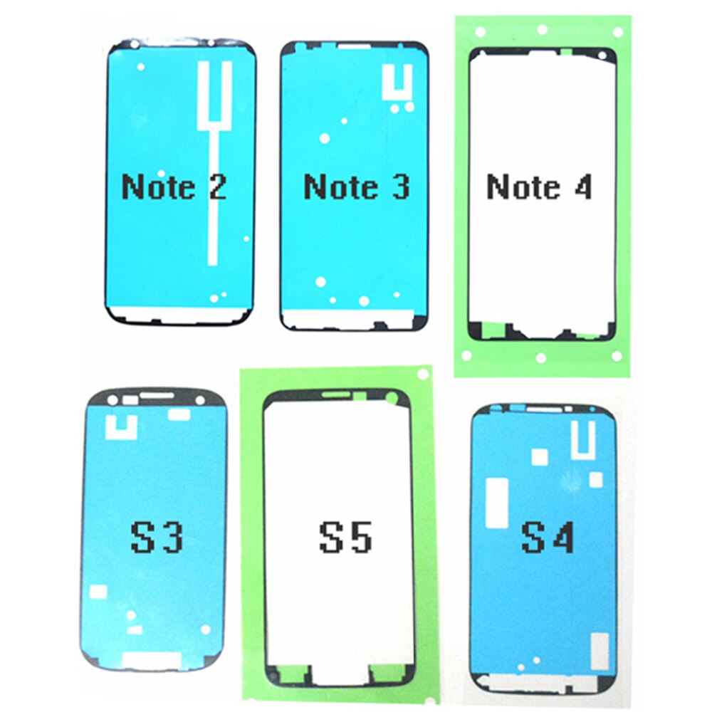 10SETS Pre-cut Frame Adhesive Tape for Samsung Galaxy S3 i9300 S4 i9500 S5 g900 NOTE 2 3 4 note2 note3 note4 Double-sided