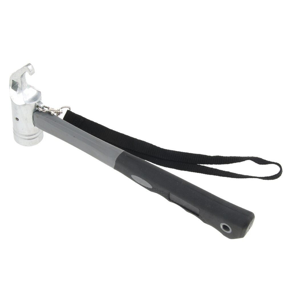 Hiking Camping Tent Mallet Hammer Peg Stake Puller for Ground Nails Pins: Metal Head