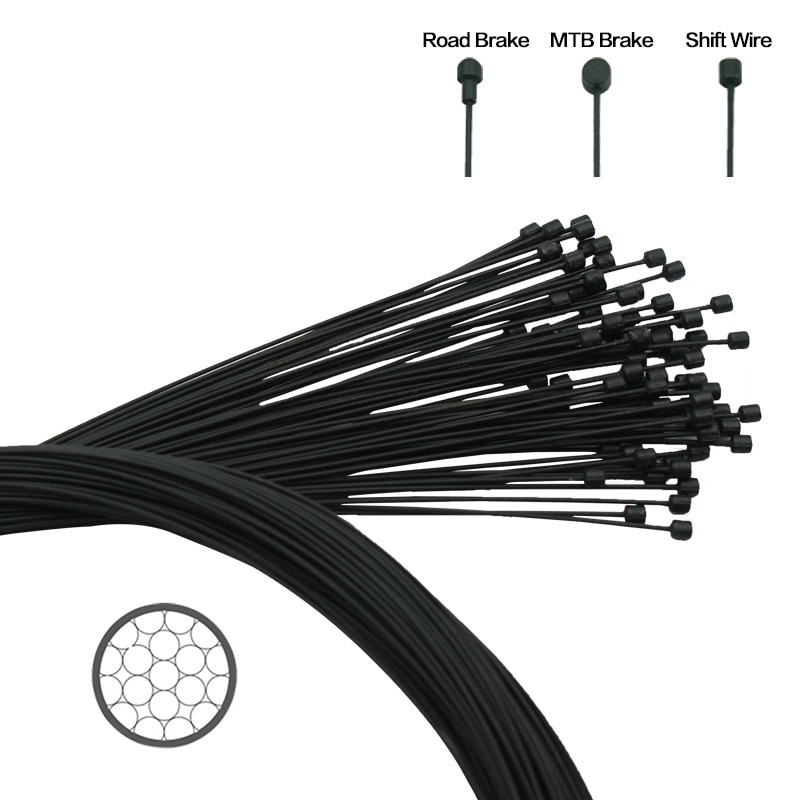 MTB Coated Shifting Bike Cable MTB Road Front Rear Bicycle Brake Cable Line Derailleur Line Core Wire Rope Cycling Accessories