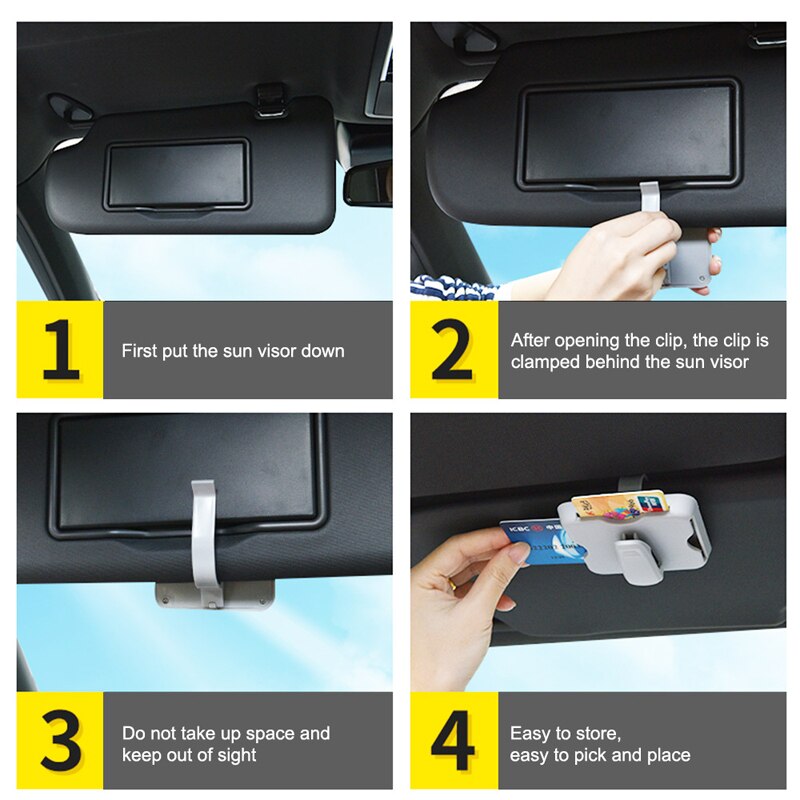 Auto Zonnebril Clips Box Organizer Case Zonneklep Zonnescherm Tas Voor Dacia duster logan sandero stepway lodgy mcv 2 Auto -styling