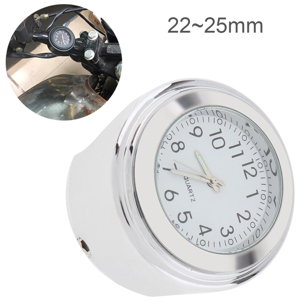 1 stk universal styr montering temp motorcykel termometer ur vandtæt termometer til 7 / 8 "  / 1 " motorcykel styr: 2