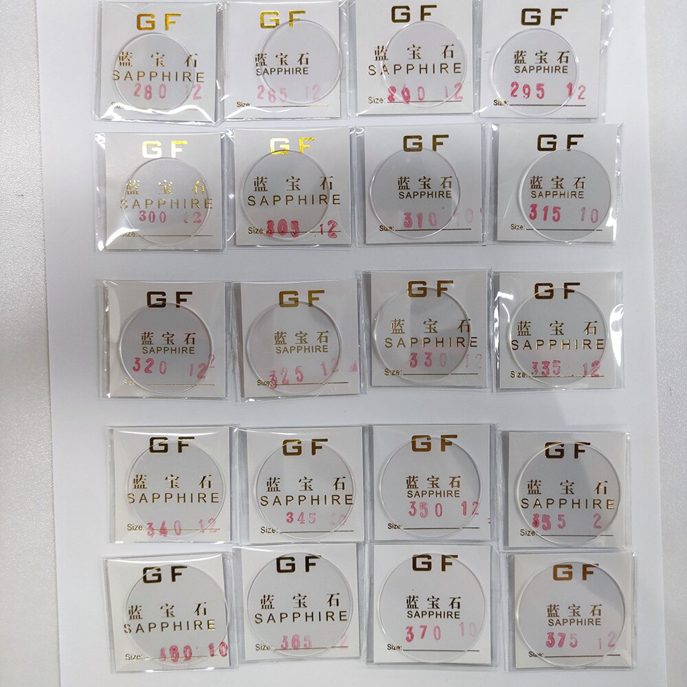 28mm-39.5mm Flat Watch Crystal sapphire Glass Replacement Part high 1.2mm Thick