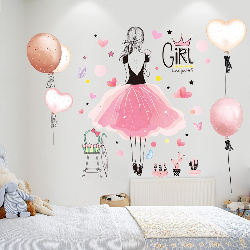 Paddestoel Fairy Muurstickers Bloemen Vlinder Elf Muurstickers Pellen En Plak Vinyl Muur Art Decals voor Meisjes Slaapkamer Kinderkamer Baby Kwekerij