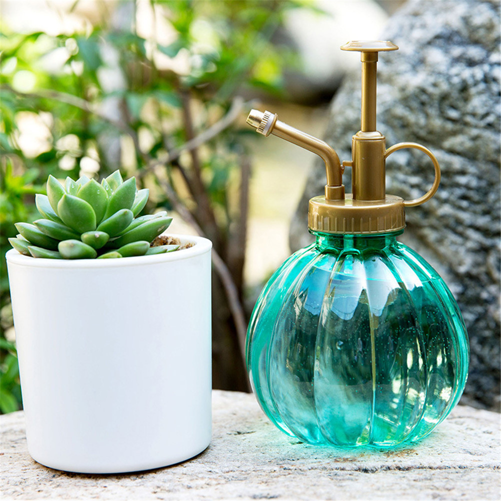 350ml retro vandkande blomst antik plast glas bronze stil planter brusebad håndværk dåser flaske små haveværktøj
