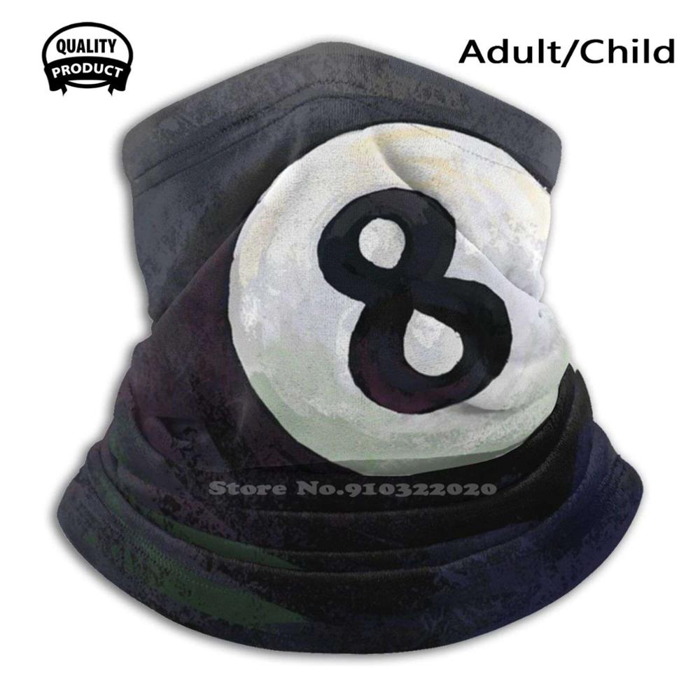 Billiards 8 Ball Men Women Child Girl Scarf Face Mask 8 Ball Eight Ball Pool Ball Pool Players Pool Lovers Indoor Sport Pool: Scarf Mask / Adult Size
