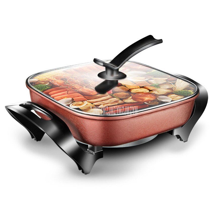 5L 1450W Multifunctional Electric Hotpot Cooker Non-Stick Coating Frying Pan Temperature Control Stir-fry Pot Multi Cooker