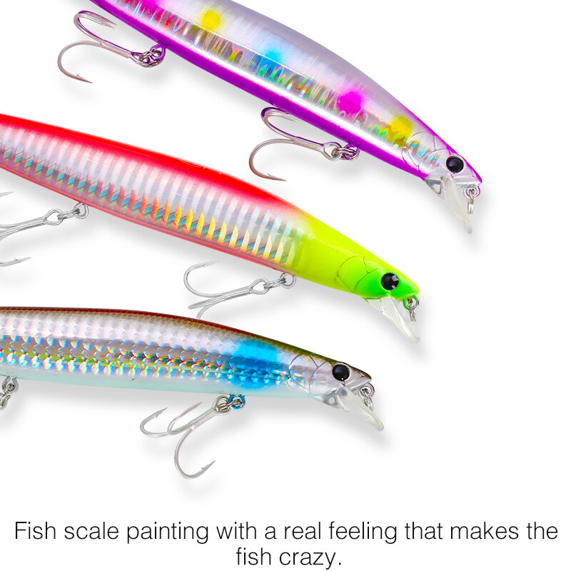 TSURINOYA 140S Sinking Minnow 140mm 26g Ultra Long Casting Fishing Lure STINGER Seabass Tuna Sea Inshore Fishing Hard Bait Model