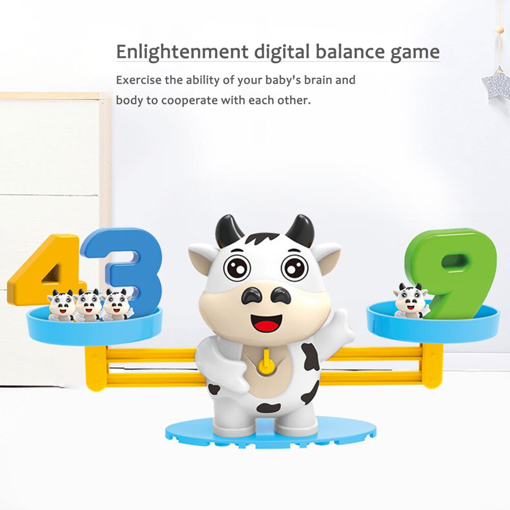 Juguetes de matemáticas para niños, juego de balanza de equilibrio, juegos de números, bloques de apilamiento, pingüino, mono, de educación temprana