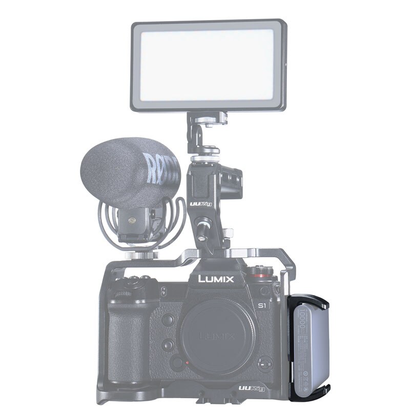 UURig Camera Clamp Mount - Aluminum Extendable Clip with 1/4" Screw for Power Bank & Phone