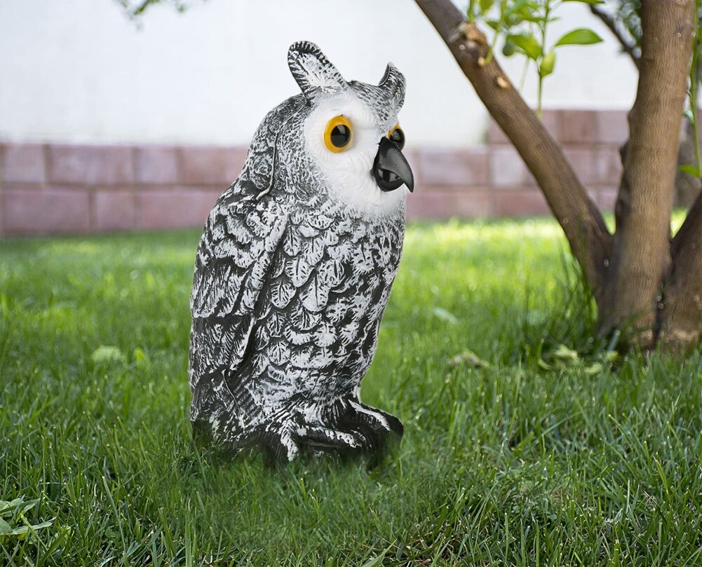 Outdoor Gesimuleerde Uil Weerbestendige Dummy Uil Met Lange Oren Tuin Vogel Vogelverschrikker