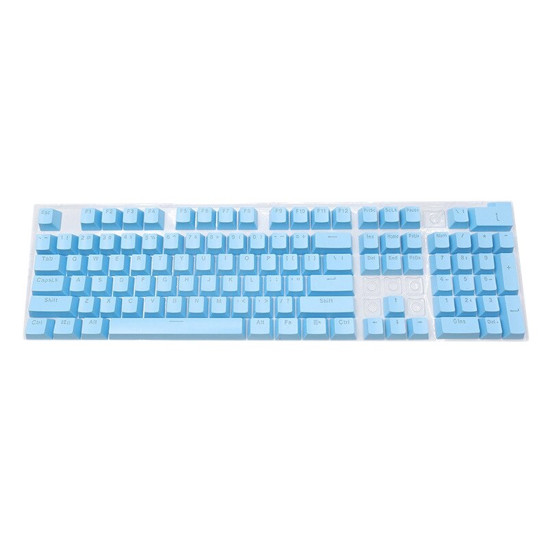 Teclas blancas 104 para teclado mecánico, teclas de juego resistentes al desgaste, sin aceite, color blanco: Blue