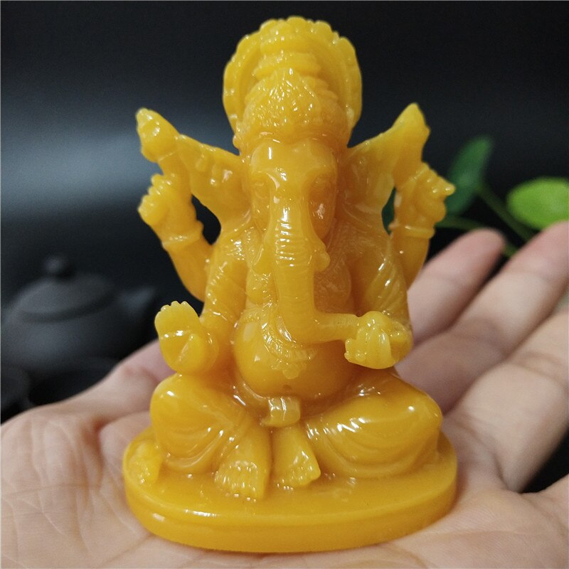 Ganesha buddha staty hus trädgård dekoration indisk elefant gud skulptur konstgjorda jade sten hantverk heminredning buddha statyer