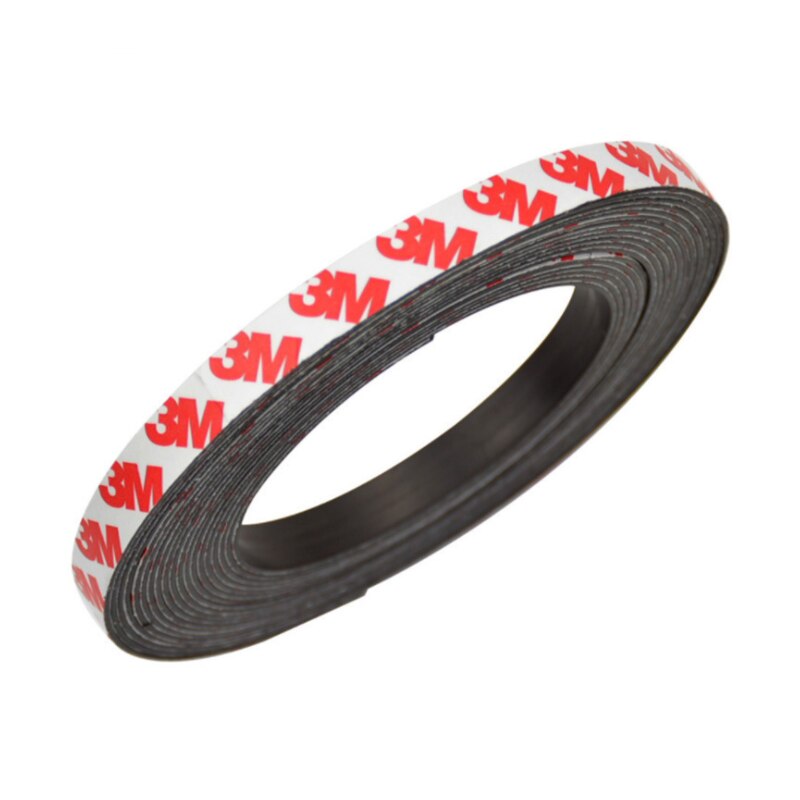 1 måler/parti 10*1 10*1.5 10*2mm selvklebende fleksibel myk magnetstrimmel gummimagnettape sterk fleksibel magnetstripe