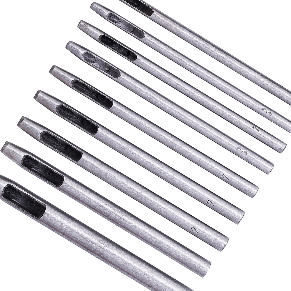 Lmdz Leather Perforator Cutter 0.5 Mm-5 Mm Lederen Gereedschap Voor Lederen Horlogebanden Riemen Canvas Papier ronde Holle Gat