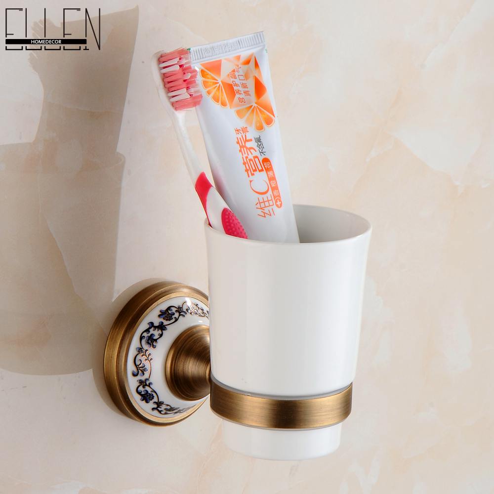 Vidric Antique Bronze Bathroom Accessories Sets Towel Shelf Towel Holder Toilet Paper Holder Rove Hook Ceramic Bathroom Products: Tumble Holder