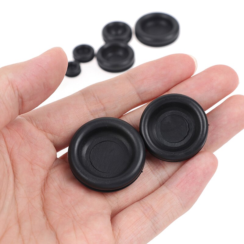 170 Stks/doos Tule Pakking Rubber Grommet Voor Draad Kabel Zwart Assortiment Set Elektrische Draad Pakking Kit 7 Maten