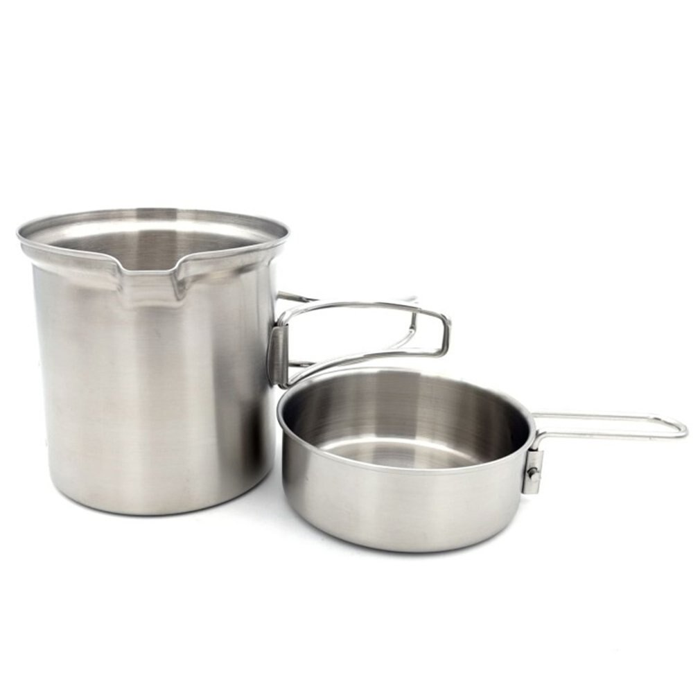 Portable Outdoor Camping Cookware Water Kettle Pan Sets Picnic Camping Cookware Cooking Kits Utensils Hiking Picnic: type4