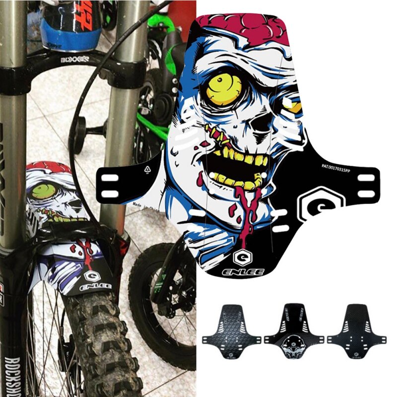 Guardabarros trasero y delantero duraderos para bicicleta, con 6 correas de fijación, para ciclismo de montaña o de carretera