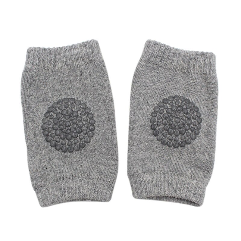 1 par de rodilleras para bebés, almohadilla para codo de gatear, almohadilla de seguridad para niños pequeños, calentador de piernas y rodillas para bebés, Protector de apoyo para rodillas de bebés: Light Grey