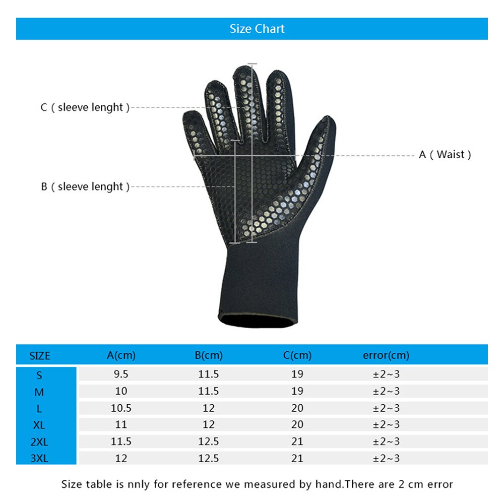 Layatone Diving Gloves Men 5mm Neoprene Warm Cut-Resistant Gloves for Diving Fishing Swimming