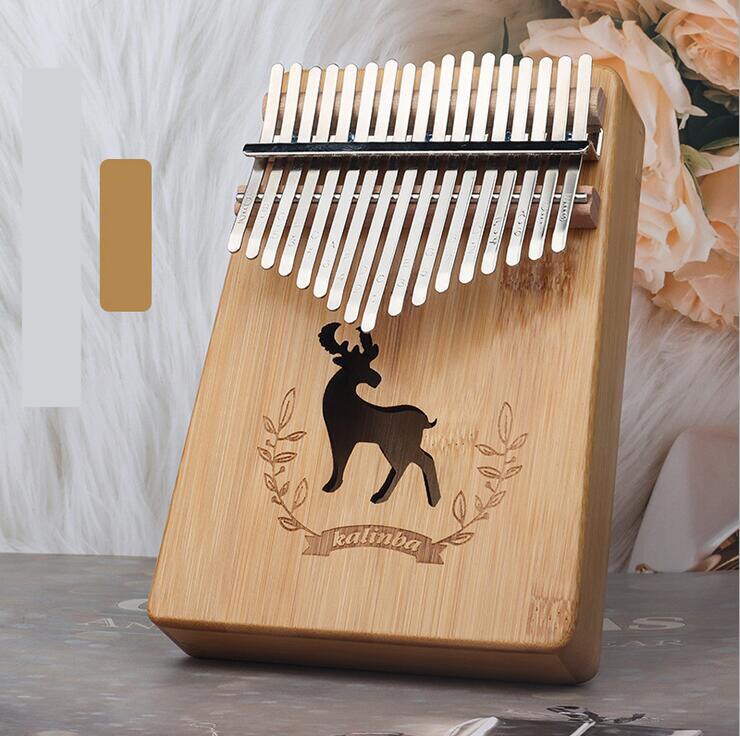 Kalimba Thumb Piano 17 Keys with Bamboo wood Portable Mbira Finger Piano for Kids and piano Beginners: Deer picture