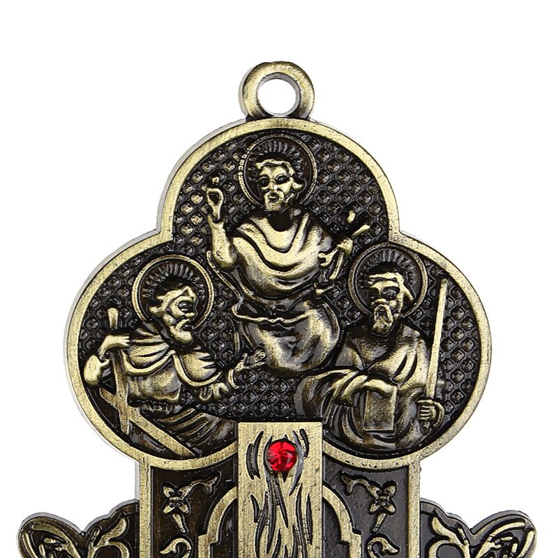 Kerk Relikwieën Beeldjes Kruisbeeld Jezus Christus Op De Stand Cross Muur Kruisbeeld Antieke Kapel Home Decor Accessoires