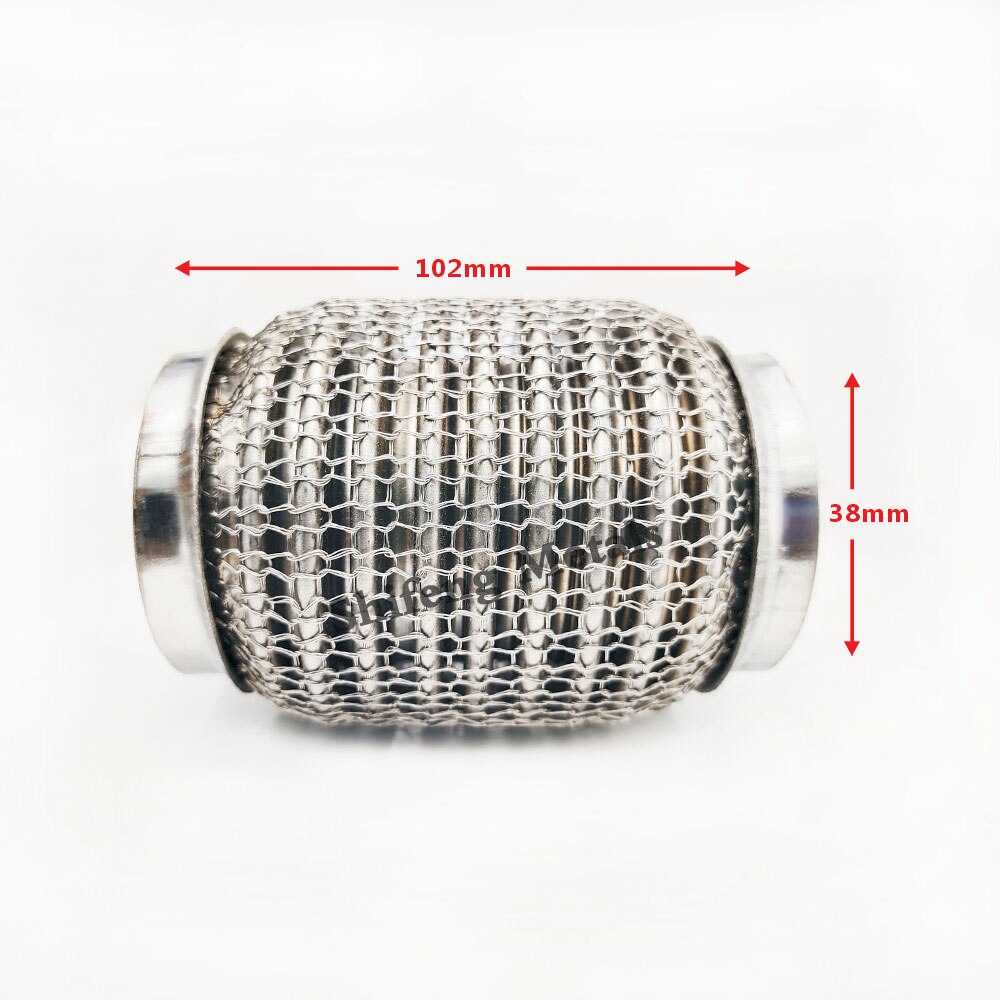 Stainless Steel 304 Flex Pipe Exhaust Bellow Tube Flex Coupler With Mesh Interlock Super Flexible Bellows 63x102mm 76x102mm