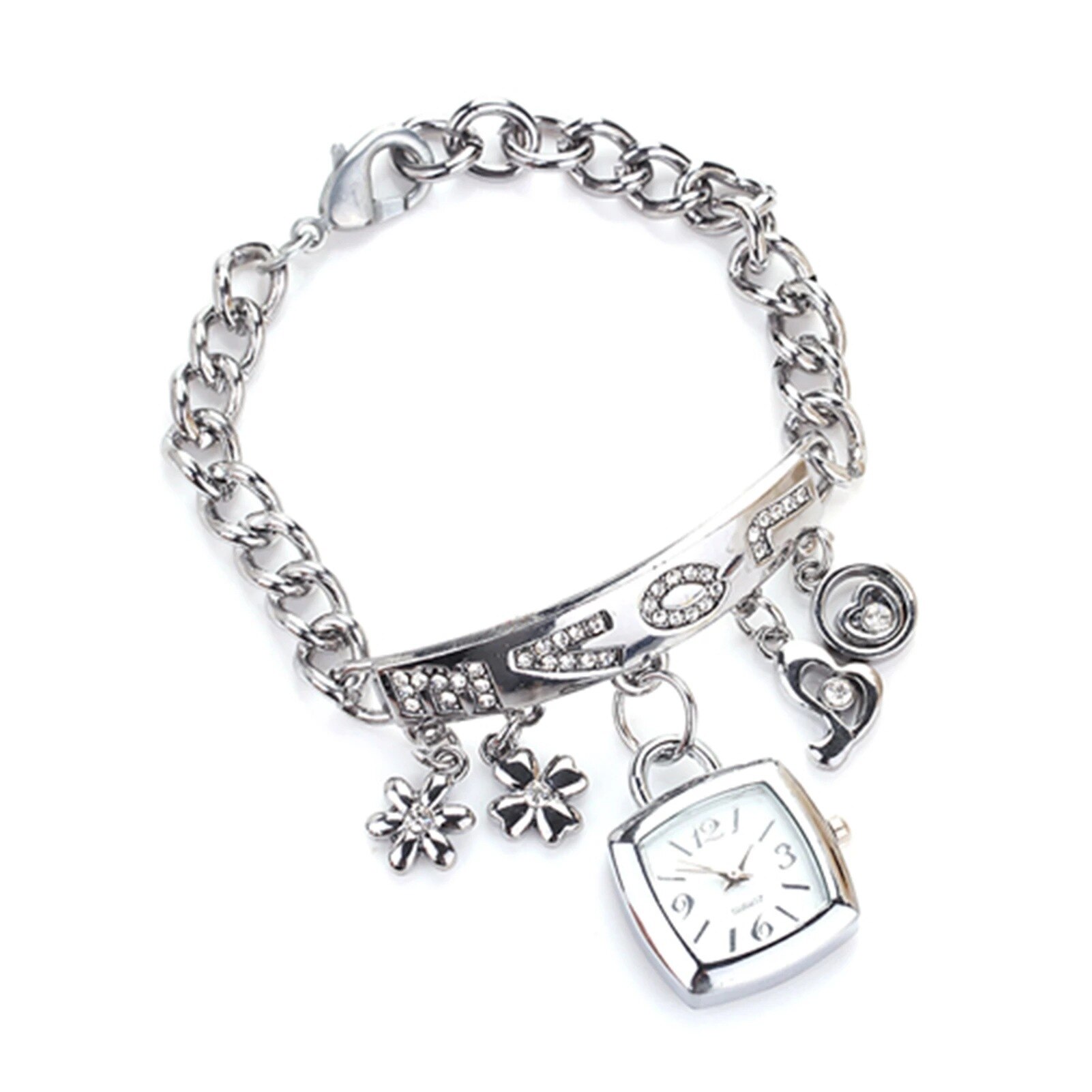 Relojes Para Mujer Reloj Mujer Marcas Famosas De Lujo Relojes De Cuarzo Para Mujer Mujer Reloj de pulsera de acero inoxidable Para Hombre y mujer, pulsera de amor de europea y americana,: 2
