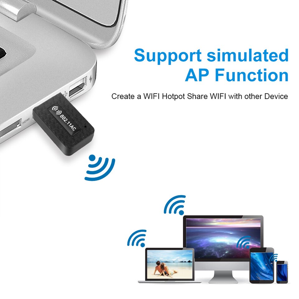 2.4G/5G Dual-Band Usb Wifi Netwerkkaart Adapter 1200Mbps Draadloze Ontvanger Dongle Ac Wifi adapter Voor Windows 7/8/10/11