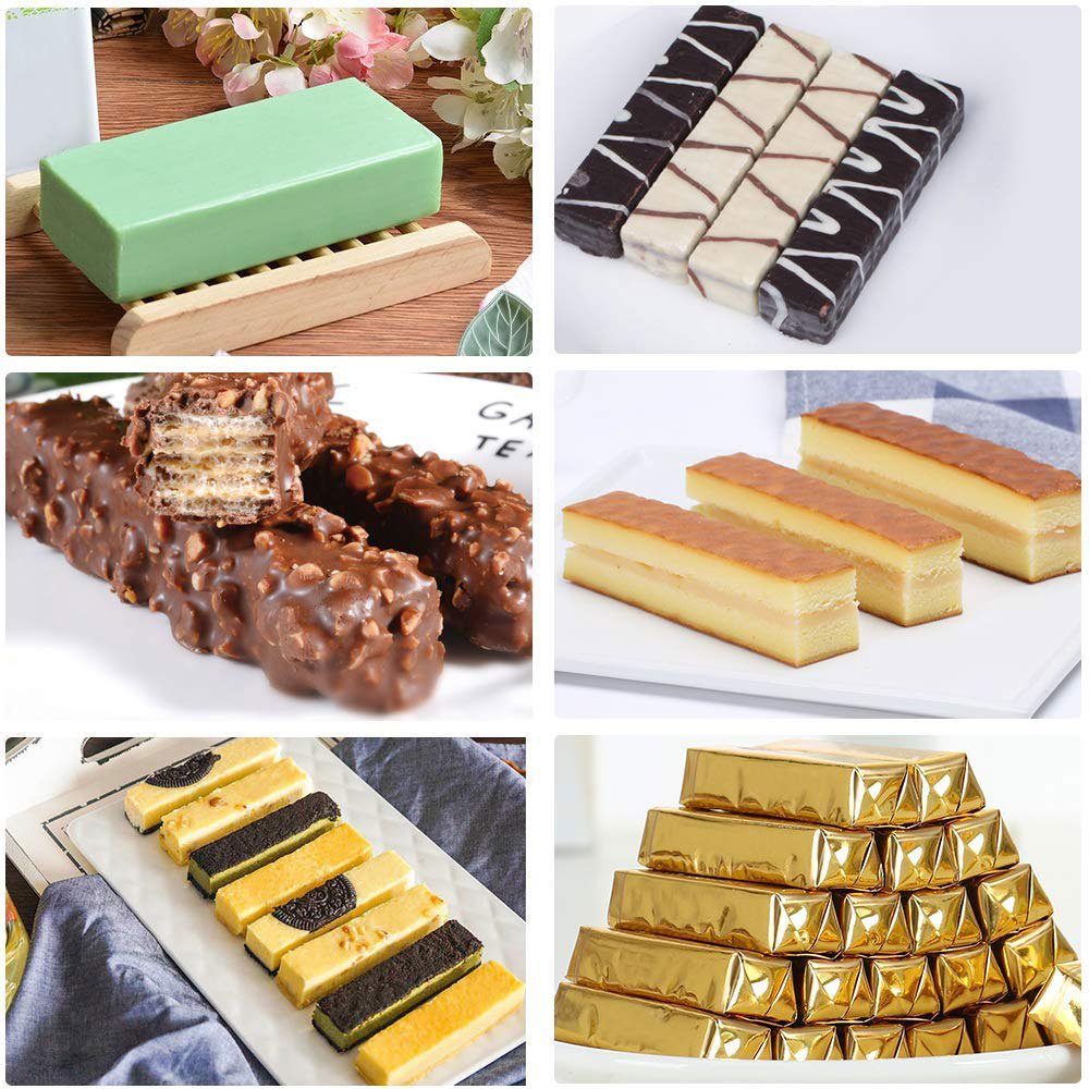 Moldes rectangulares de silicona para hacer dulces y jabón, herramientas de decoración de pasteles, Muffin de Chocolate, bandeja de hielo de gelatina, 2 tamaños